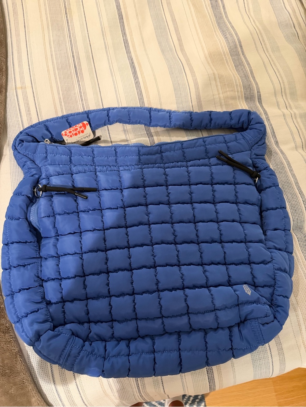 Quilted Blue Shoulder Bag Free People
